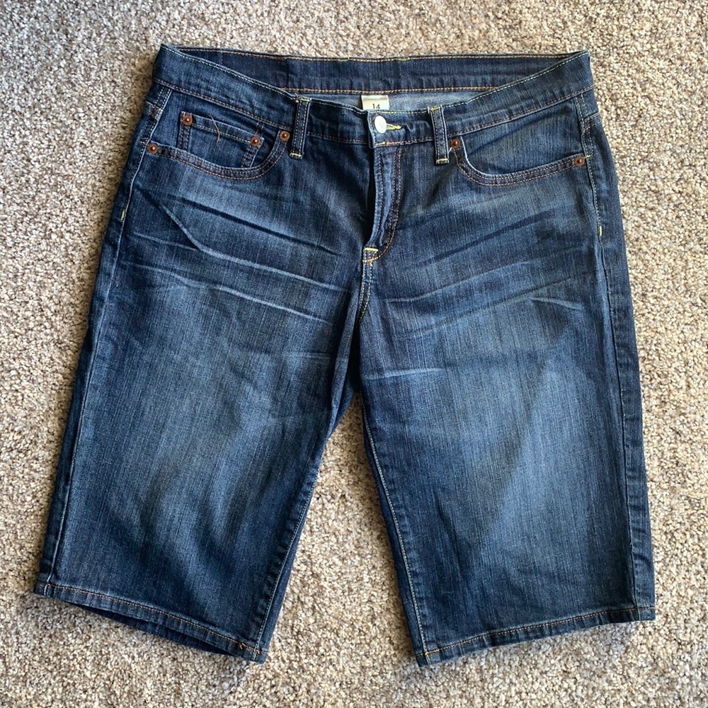 Lucky Brand Rider Denim Bermuda Shorts Size 14/32